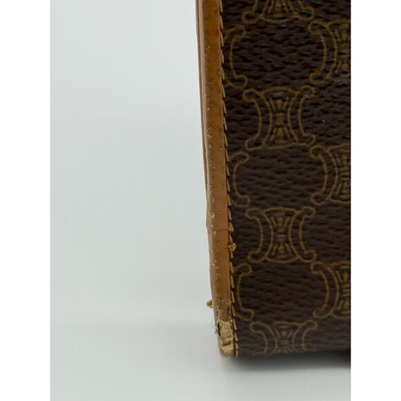 CELINE Vintage Wallet Macadam Triomphe Brown*Excellent Condition - Picture 7 of 10